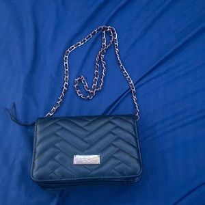 Black and gold shoulder bag